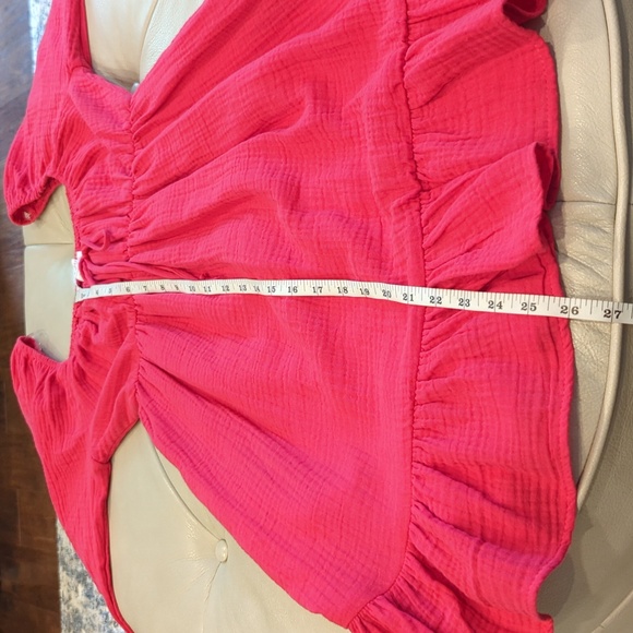 NWT Women's Boho Dress with pockets size medium fuchsia - Picture 7 of 13